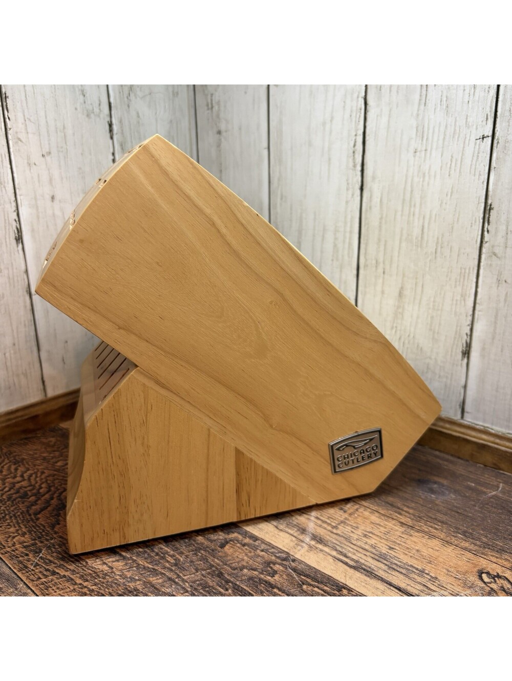 Chicago Cutlery 14-Slot Knife Block Maple Wood Storage Block Only